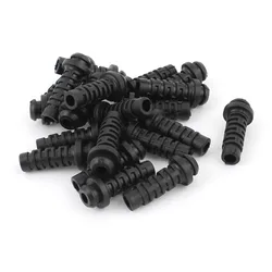 UXCELL 20Pcs 14# Model 27mmx7mmx4mm Micro Rubber Strain Relief Cord Boot Protector Cable Wire Sleeve Hose For Cellphone Charger