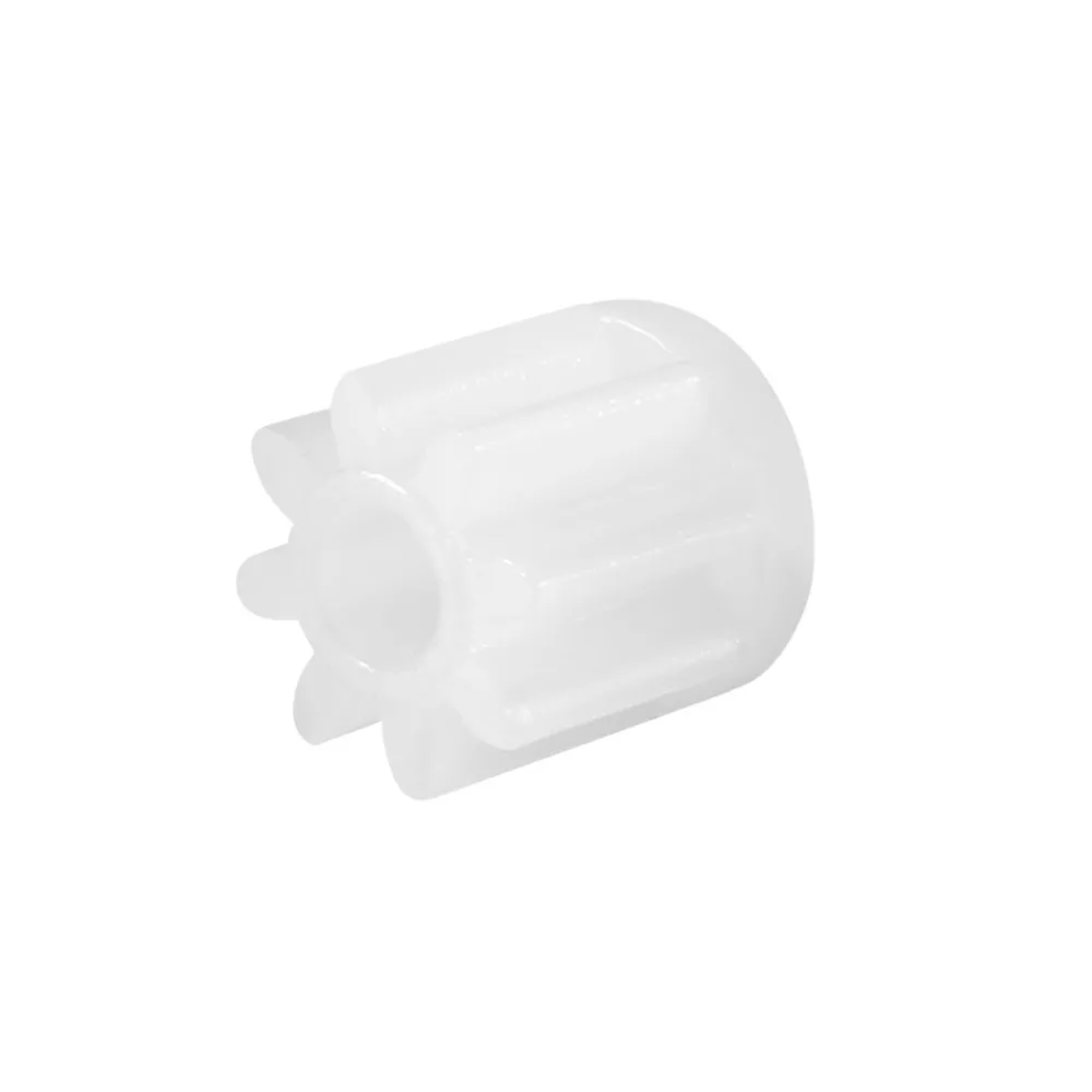 Uxcell 20Pcs/lot 082A 5x5mm Plastic Gear 2mm Hole Diameter white Toy Accessories with 8 Teeth for DIY Car Robot Motor