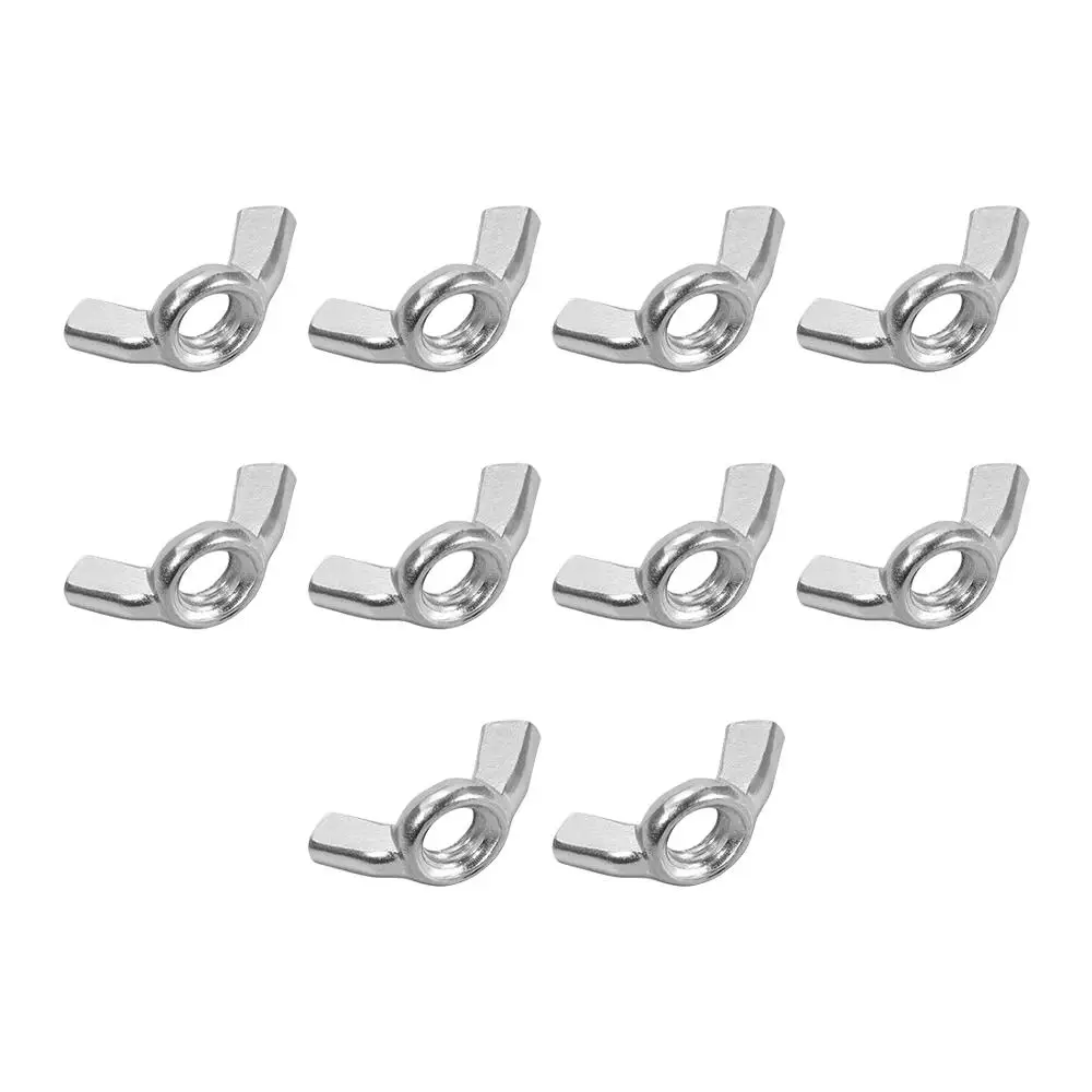 

10Pcs 5/16"-18 M5/6/10 Wing Nuts Carbon Steel Zinc Plated or Stainless Steel 201/304 Hand Twist Tighten Ear Butterfly Wing Nut