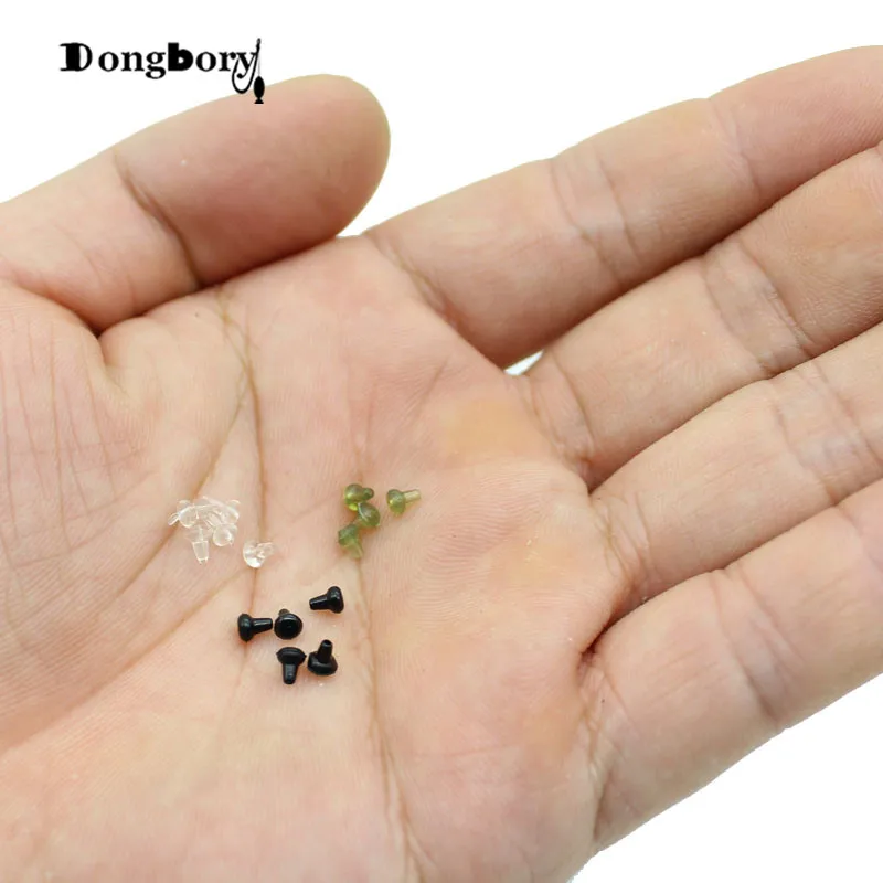 50PCS Hook Stops Beads Carp Fishing Accessories Stoper Clear Green Black Carp Fishing Hair Chod Ronnie Rig Pop UP Boilies Stop