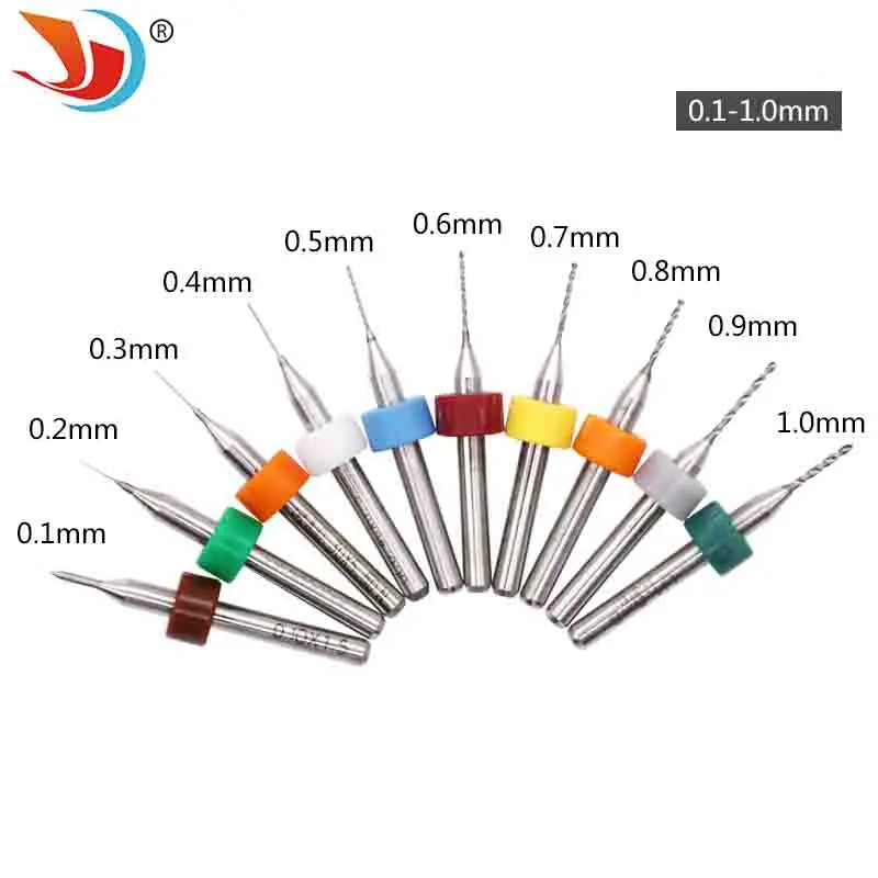 Micro Mini Twist Drill Bits Set, PCB Print Circuit Board, carboneto de tungstênio, ferramenta de gravura, metalurgia, 10pcs