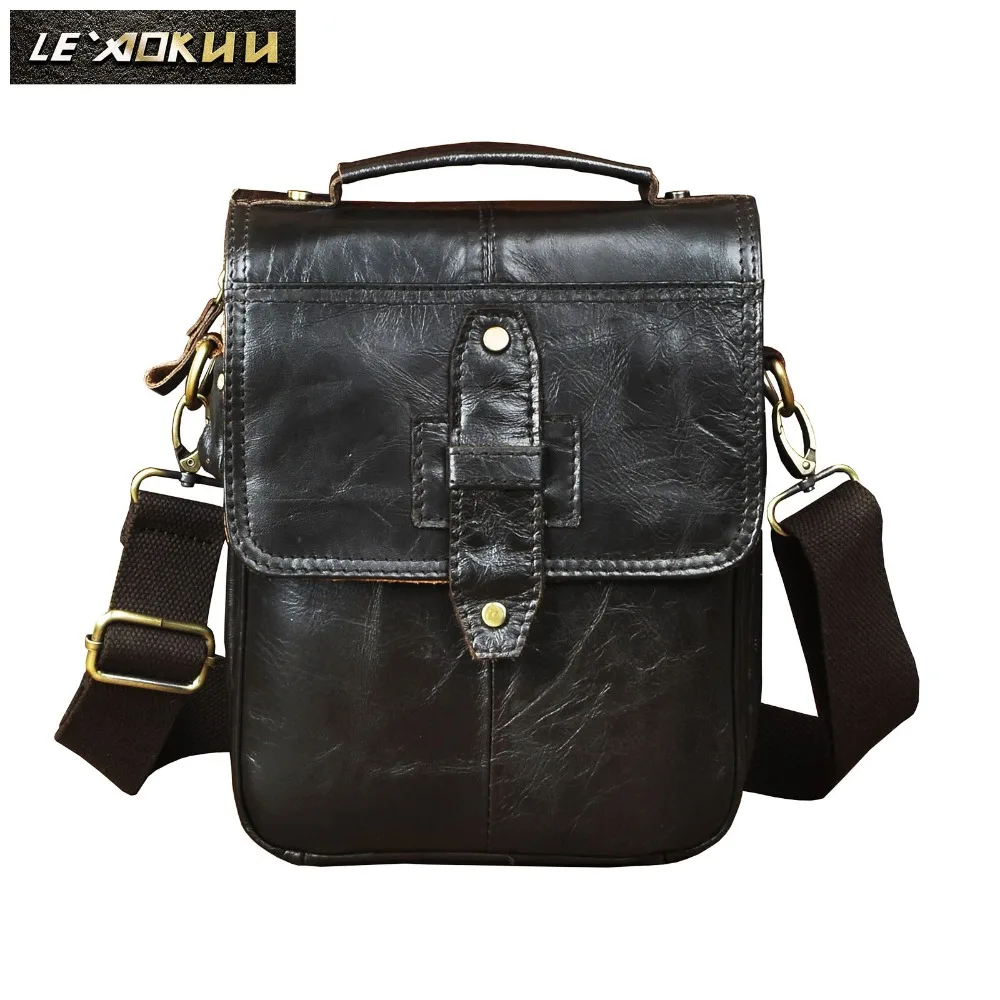 

Original Leather Male Casual Design School Shoulder Messenger Crossbody bag Fashion College Tablet Tote Mochila Satchel bag 153d