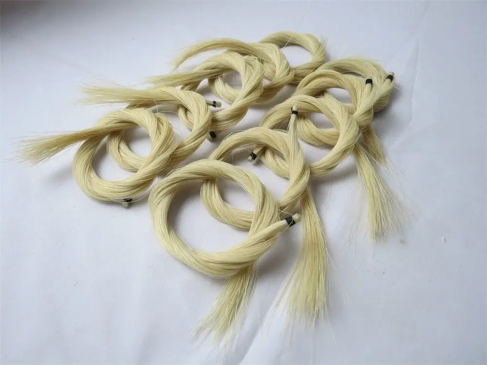 

20 hanks Natural white Stallion Mongolia violin bow hair 80-85cm