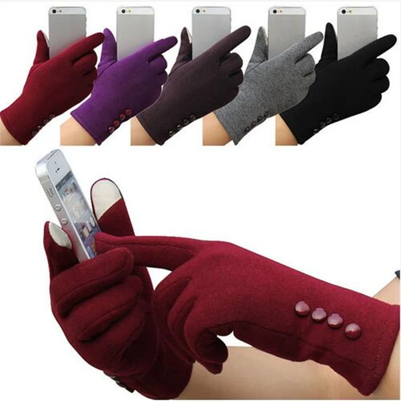 Fashion mobile phone touch screen gloves lady dedicated winter warm gloves touch screen mobile phone wool cashmere ladies gloves