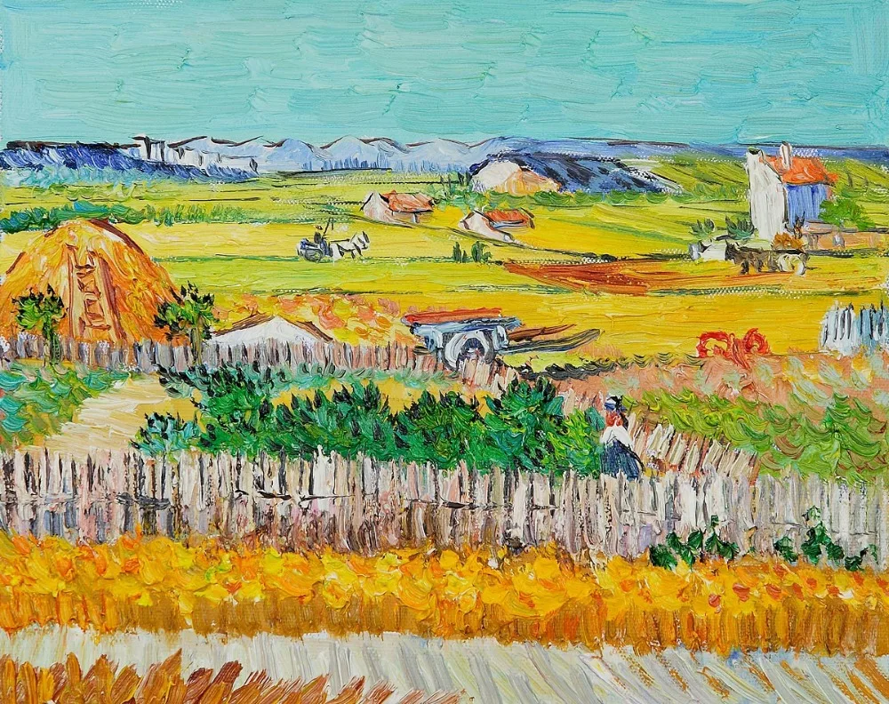 

High quality Oil painting Canvas Reproductions The Harvest by Van Gogh Painting hand painted