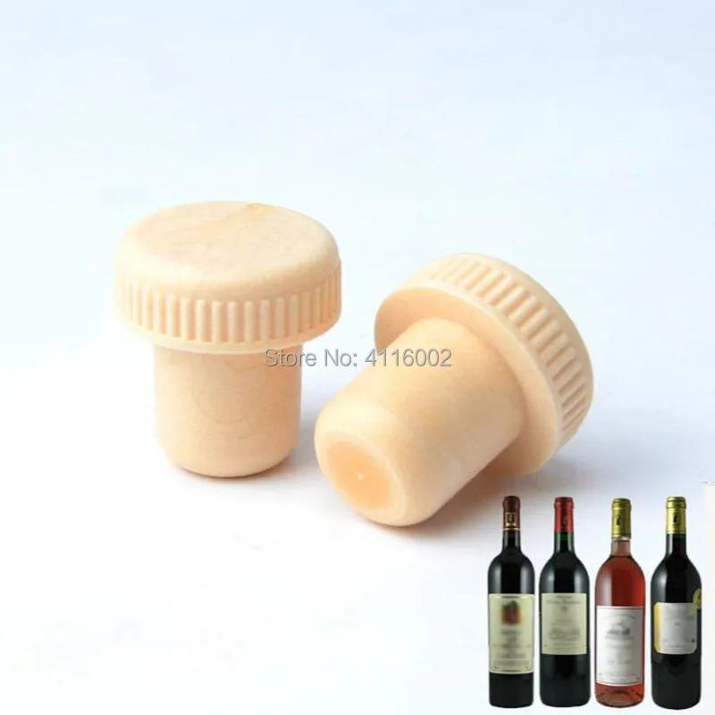 500pcs T Type Wine Plug Red Wine Bottle Stopper Reusable High Polymer Beer Stopper Bareware Bar Tool Packing Material