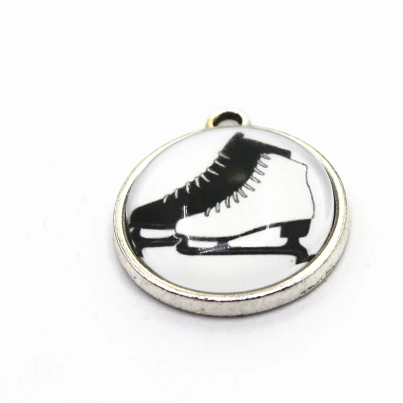 Hot Selling 20pcs/lot Ice Skates Sports Events Dangle Charms  DIY Bracelet Necklace Pendant Jewelry Hanging Charms