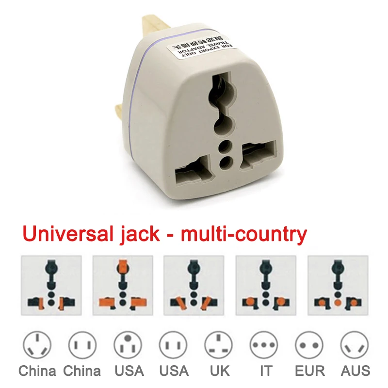Multifunktions EU uns AU UK Stecker adapter Power Converter Stecker 2 Pin Buchse EU zu England Reise Ladegerät Adapter konverter