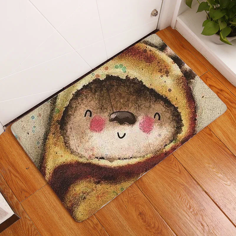 Custom mat anti-slip personalized printed your design picture photo, Flannel Floor customized doormats for Bath Door Living Room