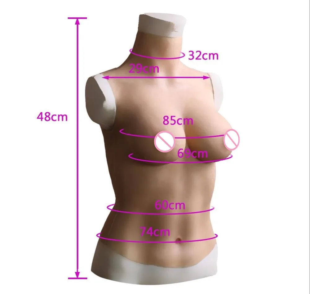 

C Cup half body Silicone Breast Form Prosthesis Transvestite Artificial Breast Form Fake Breasts Shemale Boobs Sexy drag queen