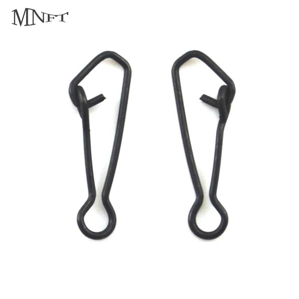 MNFT 20Pcs Hooked Snap Link Connectors Safety Quick Change Connector Carp Fishing Tackle