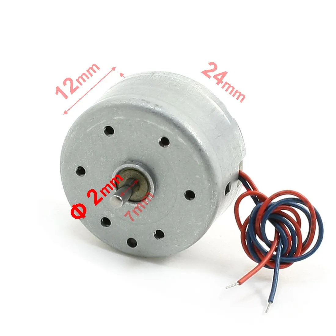 Prohex 2 Pcs DC 5 V Motor RC300-FT-08800 6000 Rpm Motor Mikro untuk Cd Dvd Player 24*12 Mm DH
