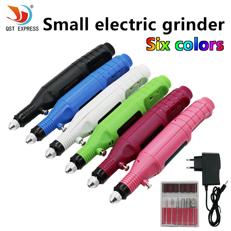 QSTEXPRESS 100V-240V Mini Electric Engraving Pen DIY Set Power Tool Accessories