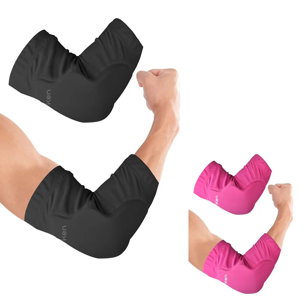 1 Pair Benken Elbow Pads Protector Compression Unisex Breathable Stretchy Arm Brace Sports Biking Climbing Basketball Cycling