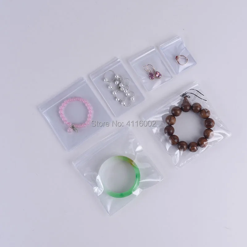 2000Pcs 7*11cm Self Seal Antitarnish Earring Jade Ring Packing Pouch, Soft PVC Plastic Jewelry Anti-oxidation Zipper Bag