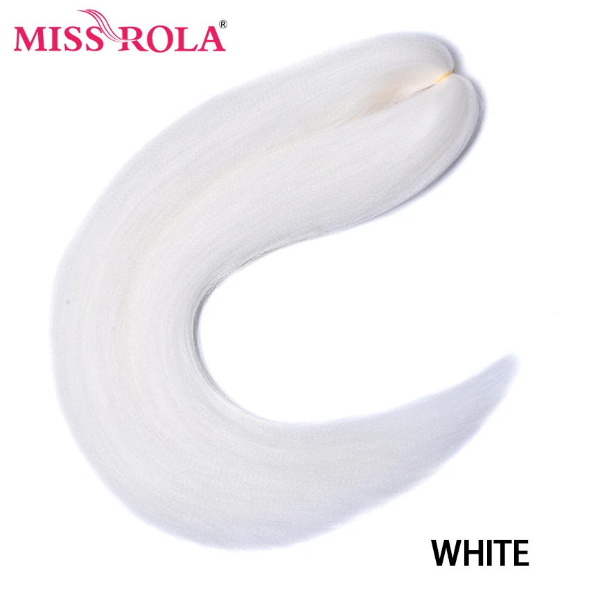 Miss Rola Synthetische 30 Inch 100g Kanekalon Haar Vlecht Yaki Recht Pre Uitgerekt Roze Groothandel Bulk Haarverlenging Jumbo Vlecht