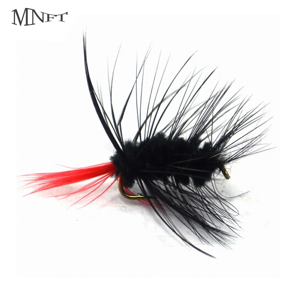 MNFT 10PCS 10# Black Wooly Bugger Fly Fishing Bug Lures Mayfly Dry Fly