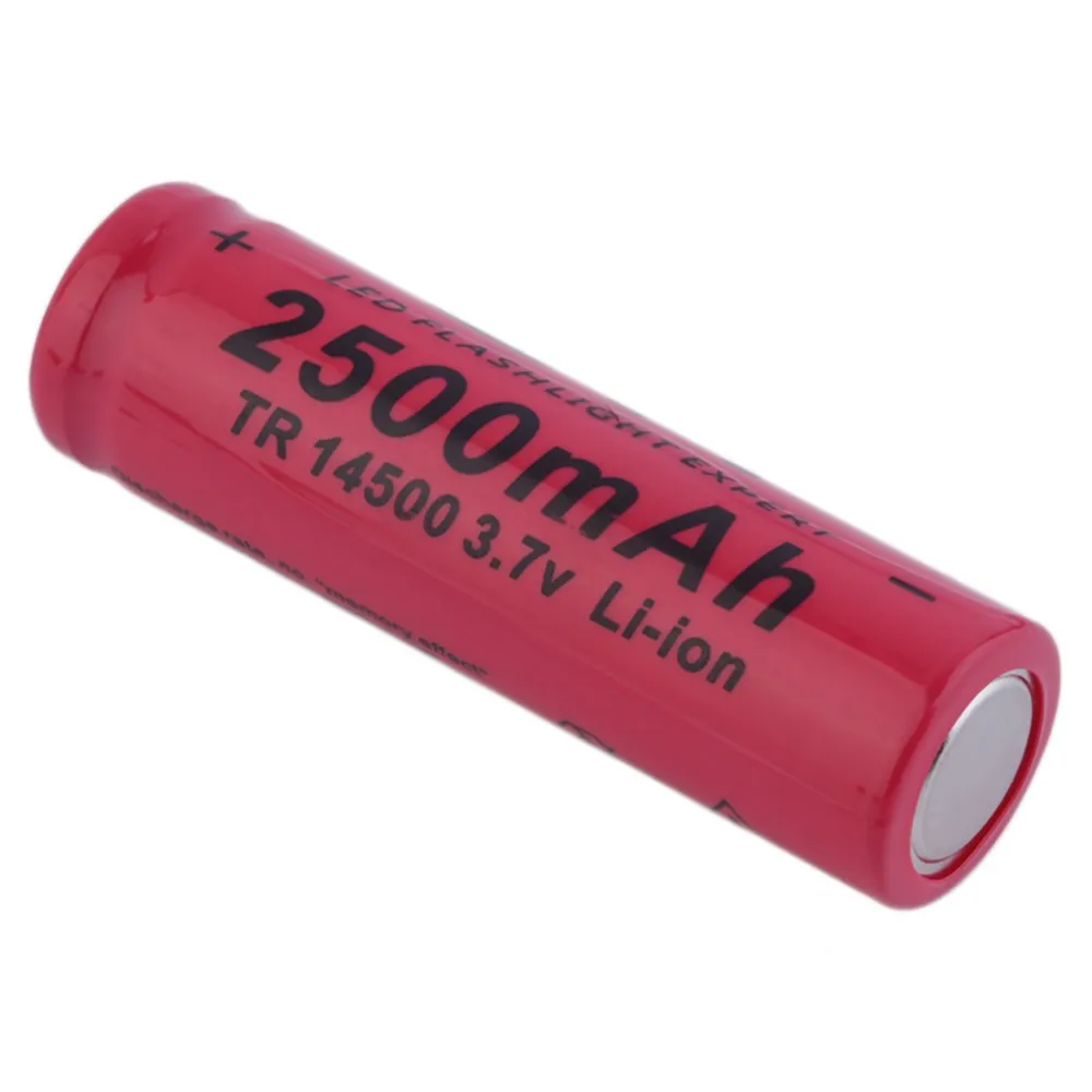 GTF 4pcs 14500 akumulator litowy wielokrotnego ładowania końcówka 2500mAh 3.7 V latarka akumulator