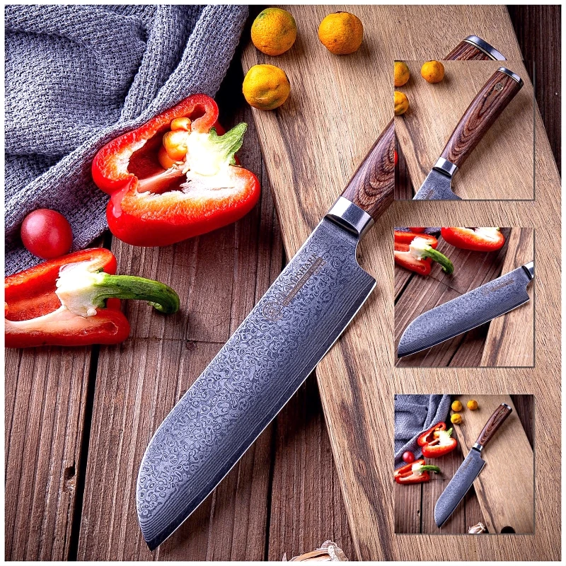 Santoku Knife vg10 Japanese Damascus Steel Sushi Sashimi Slicing Tools Japanese Kitchen Knives Cooking Gadgets Premium Quality