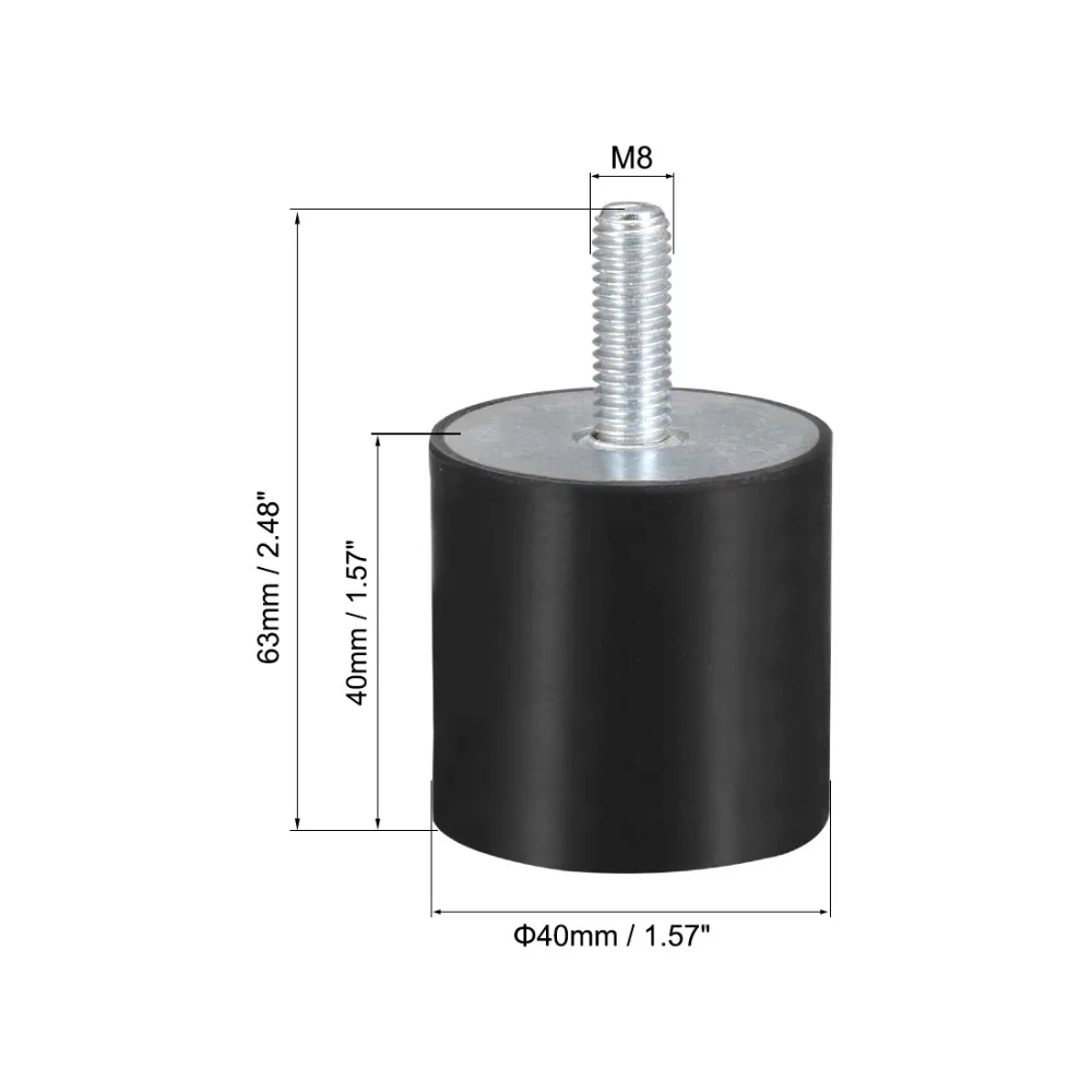 UXCEL 1 Cái Cao Su Gắn Rung Cách Ly Hình Trụ Chống Sốc Với Đinh Nhọn Cho Xe Đạp Máy Nén Khí Enginers Dowel