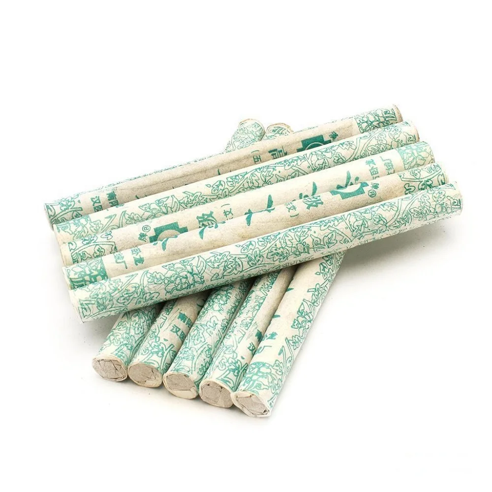 10 Pure Moxa Stick Rolls Burn Wood - Traditional Chinese Massage Therapy For Antistress & Acupuncture