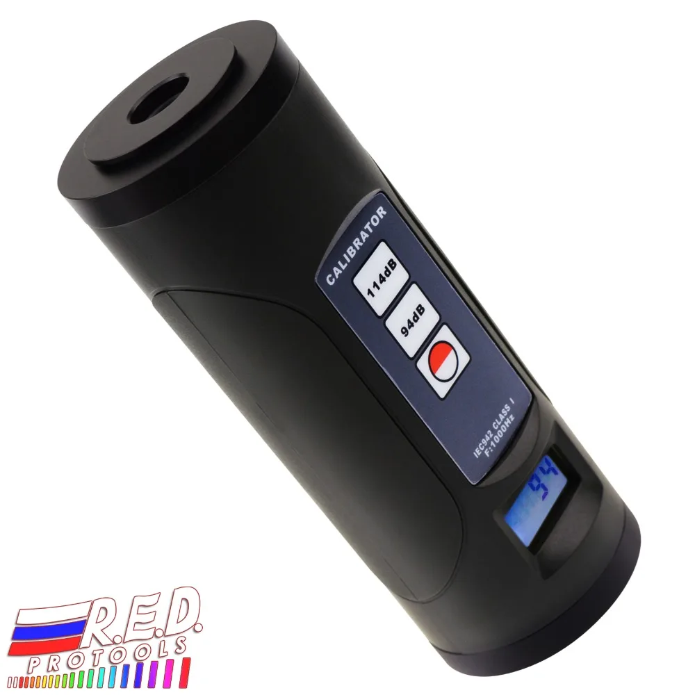 Calibrador de Medidor de nivel de sonido digital 94dB y 114dB para micrófono de 1/2 "y 1" pulgadas, herramienta profesional de calibración de decibelios de ruido