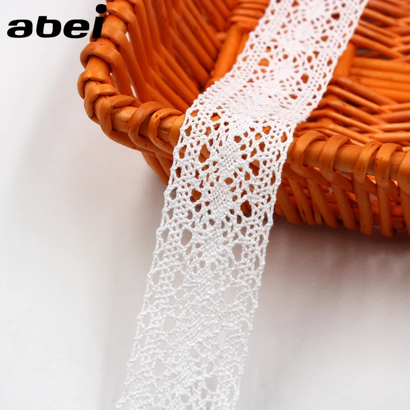 5yards/lot 3.5cm White Cotton Lace Trims DIY Ribbon for Home Wedding Craft Handmade Patchwork Cloth Accessories