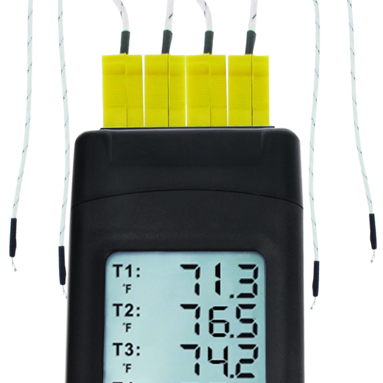 Digital Thermocouples K-Type 4 Channel Thermometer Backlight K-Type Metal And Bead Probe Temperature Instrument