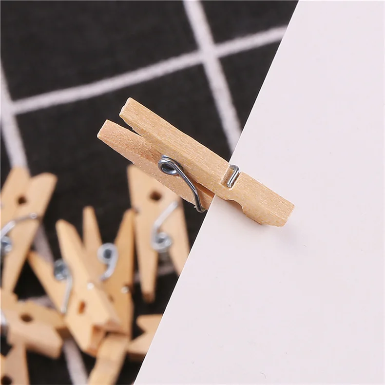 50 Stück Holzklammern in verschiedenen Größen, dekorative Fotoklammern, Wäscheklammer, handgefertigt, Kunsthandwerk, Dekoration, Heringe, Zuhause, Büro, Schule, DIY-Spielzeug – Detail 12