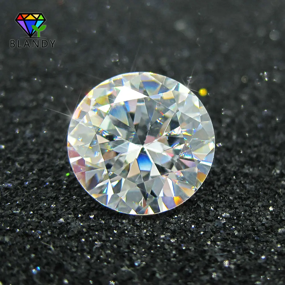 100pcs/lot 5A Quality 0.8~3.0mm Loose CZ Stone Round Brilliant Cut White Cubic Zirconia Stone Synthetic Gems For Jewelry