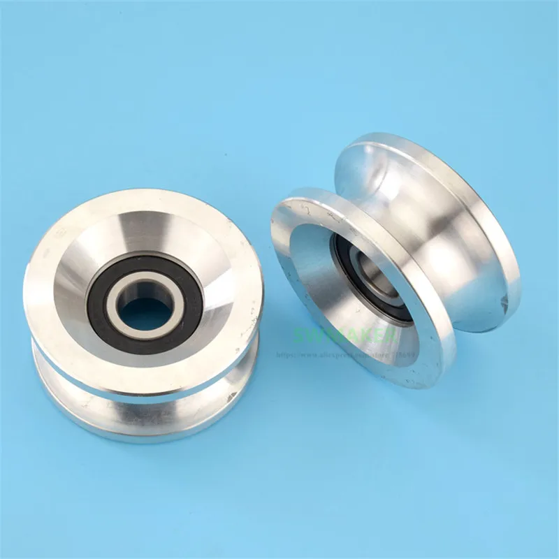 1pcs 20*85*41mm aluminum, anti-corrosion pulley roller wheel, for injection molding machine safety push door 25mm diameter rail