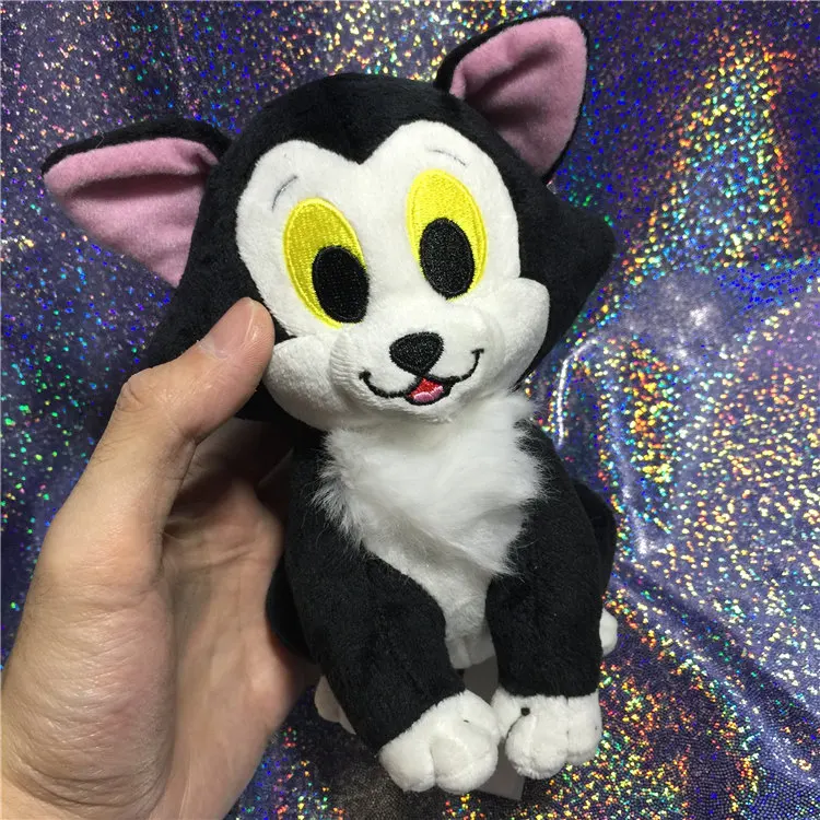 Disney Pinocchio Figaro Cat Plush Stuffed Animal Black cat Toy 7