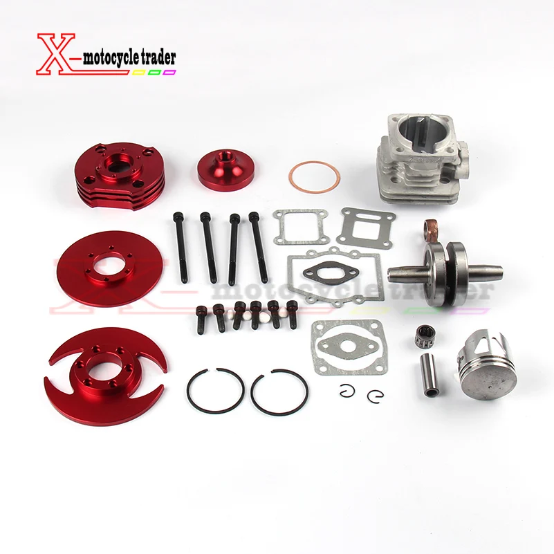 2-stroke 44mm accessory Racing Big Bore 53cc 54cc Top Kit Piston 49cc Engine Pocket Bike Dirt ATV Motorcycle Group