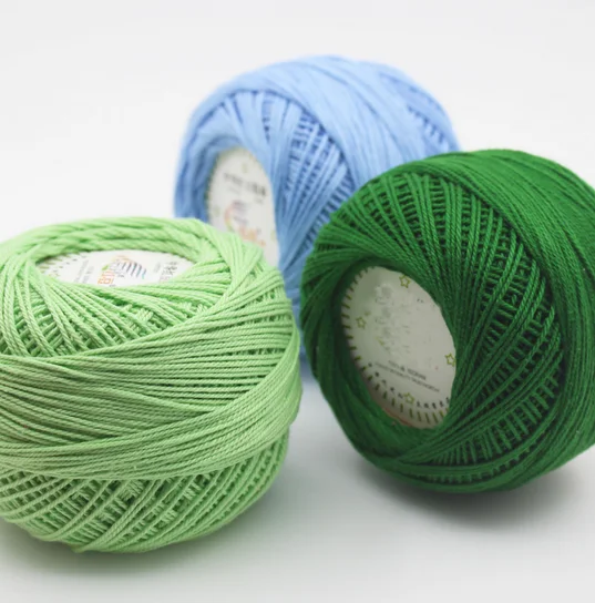 mylb 1ball=50g 3# Lace Cotton Yarn  lace yarn For Crocheting Knitting Hand Knitting 100% Cotton