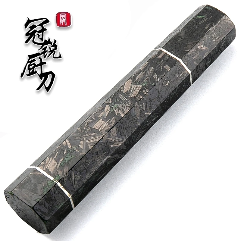 DIY Hobby Knife handle Kitchen knife Parts NEW Design Carbon Fiber Fluorescence Material Octagonal Handle Chef\'s Knife Tools