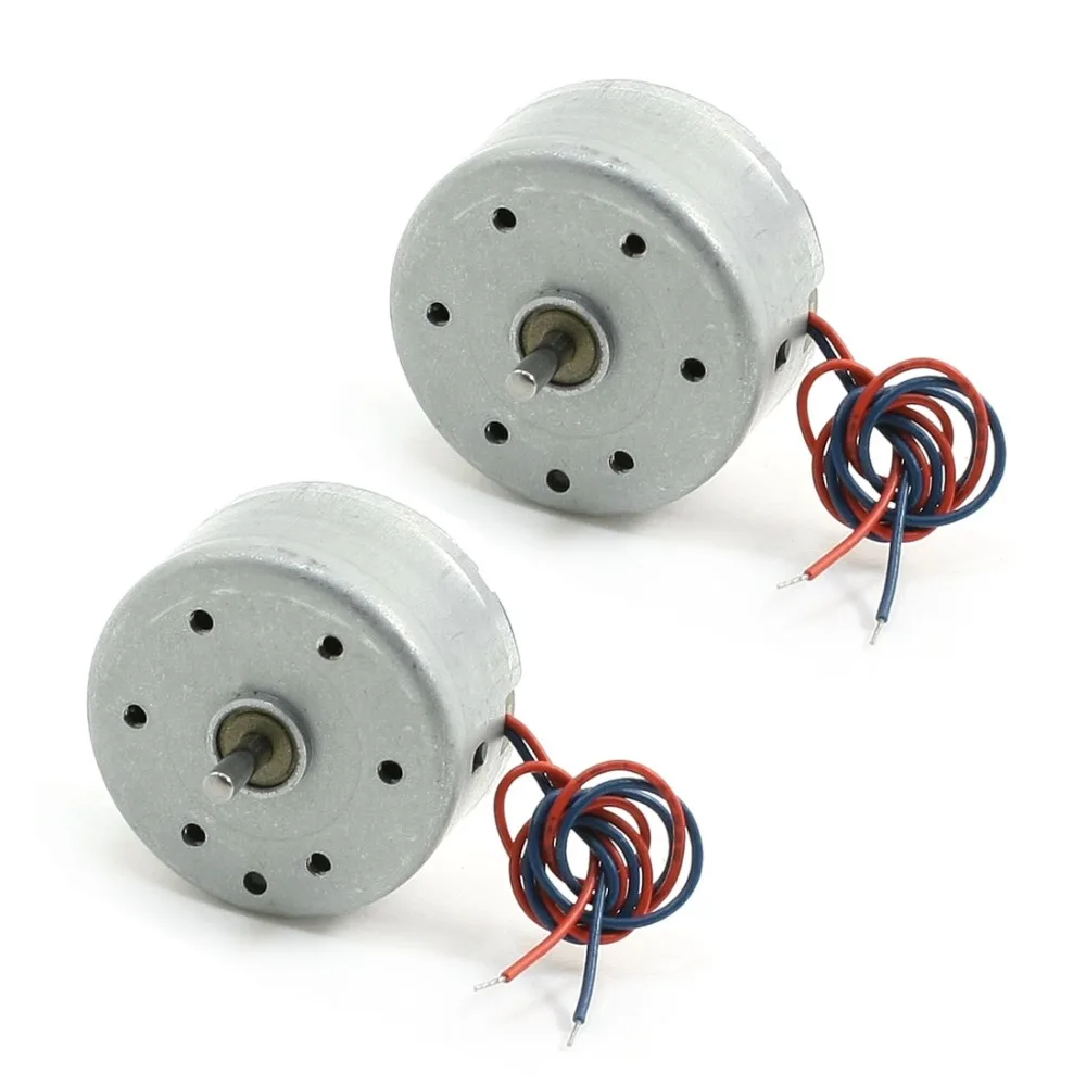 Prohex 2 Pcs DC 5 V Motor RC300-FT-08800 6000 Rpm Motor Mikro untuk Cd Dvd Player 24*12 Mm DH