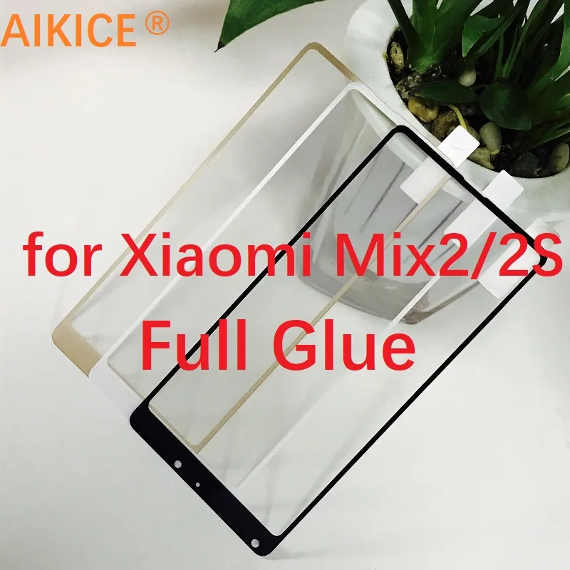 Mix2 Tempered Glass HD Clear Full Cover Screen Protector For Xiaomi Mix2s Tempered Glass Full Glue Anti-blue light Film