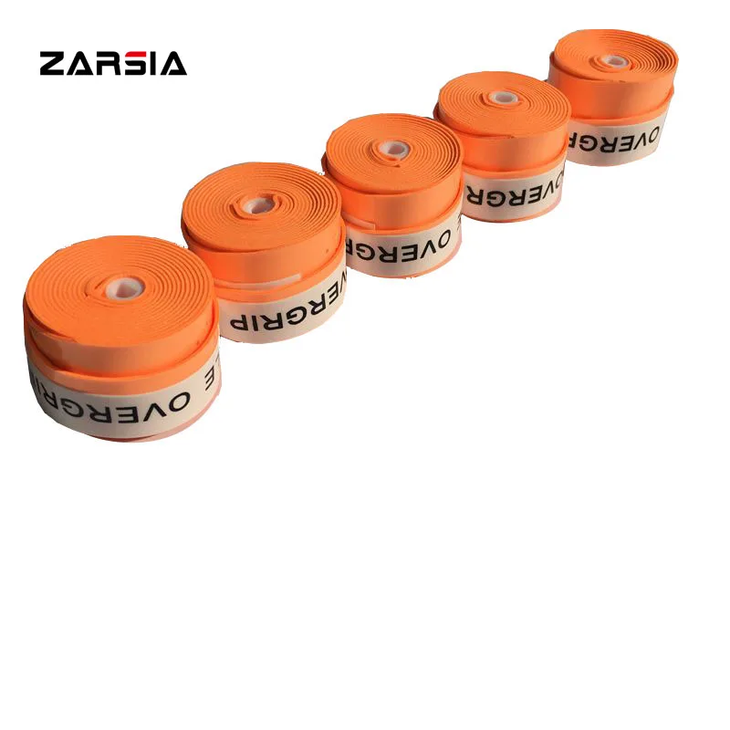 

60 pcs ZARSIA sticky feel perforated Tennis Rackets Grips Badminton Overgrip squash racket grip orange color