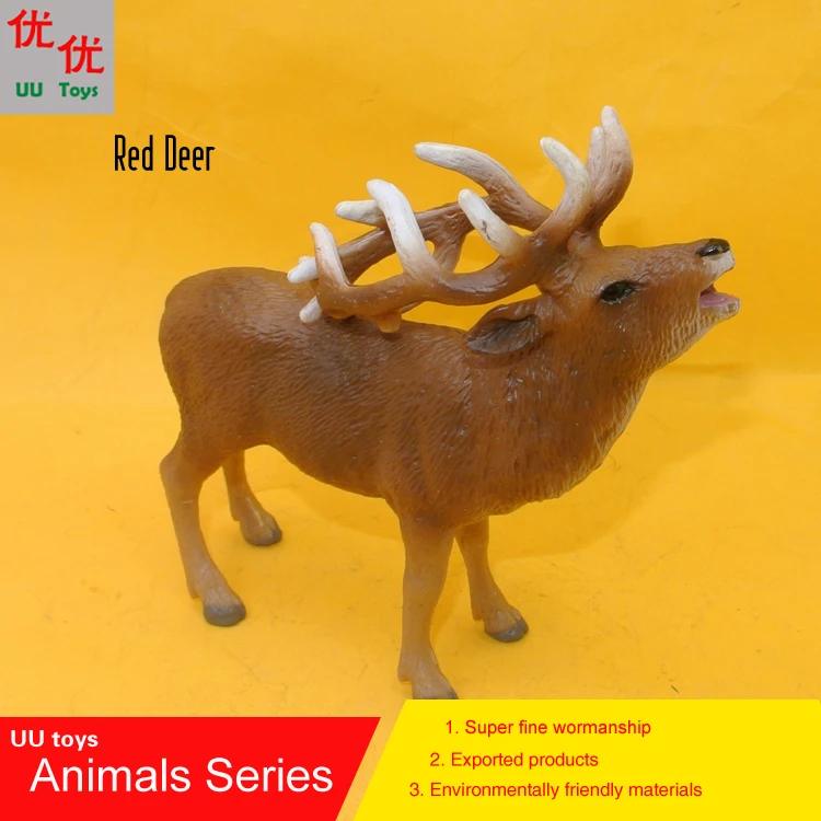 Hot toys: Red Deer Elk Wapiti simulation model  Animals   kids  toys children educational props