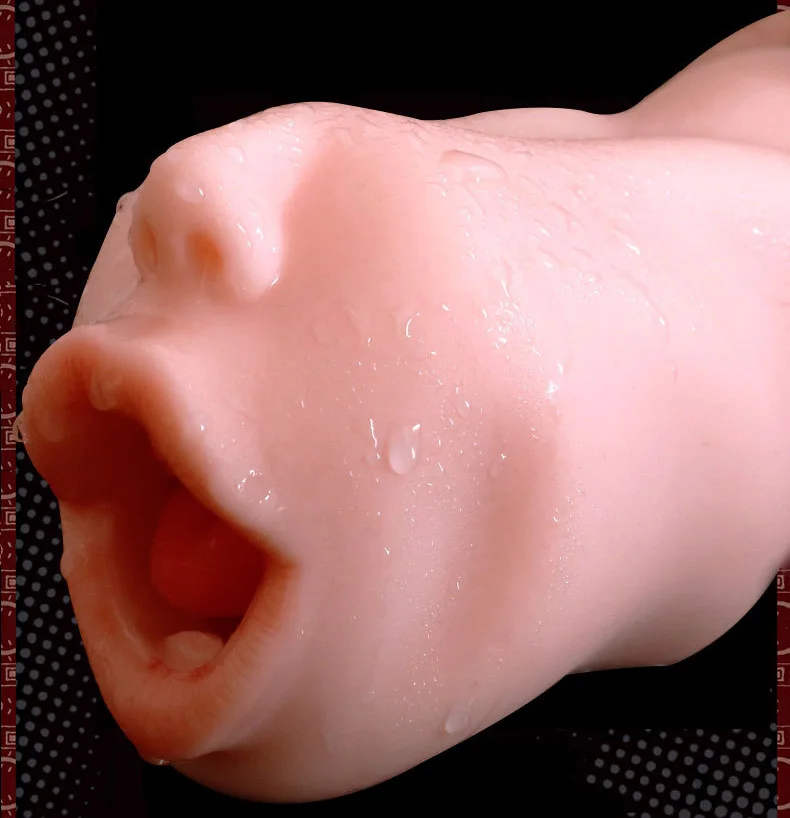 Deep Throat Blowjob Male Masturbator Artificial Realistic Mouth Soft Teeth Tongue Oral Sex Men Masturbation Cup Pussy Sex Toy
