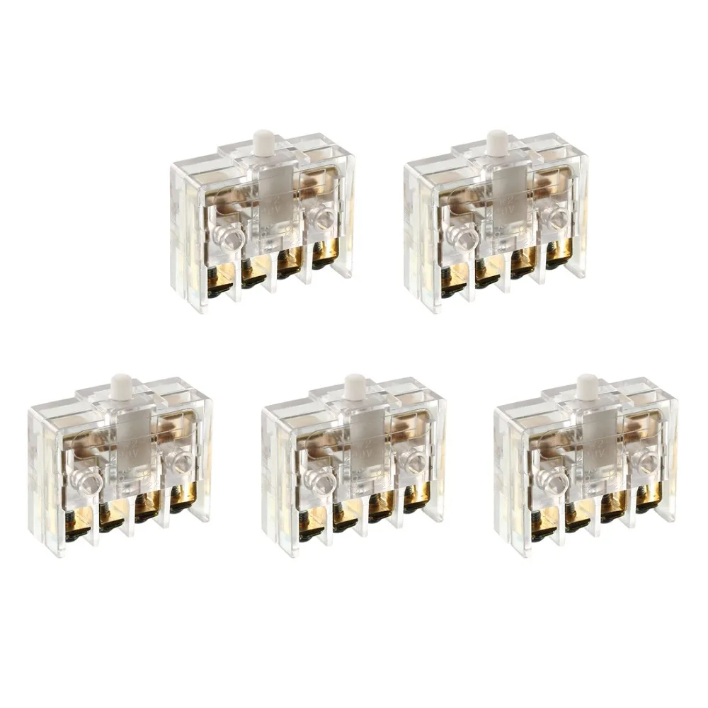 

5Pcs JW2-11 DPST 4 Screw Terminals Button Actuator Micro Momentary Limit Switches for Appliance Elctronic Equipment Supplies