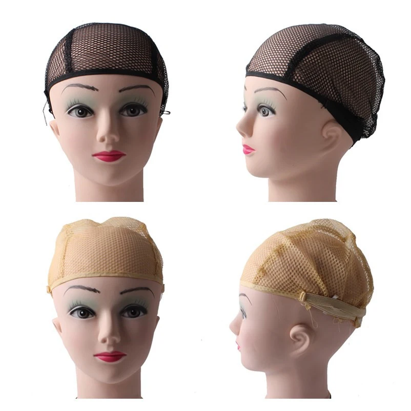 5pcs Lace Breathable Caps Nylon Net Wig Cap for Making Wigs with Adjustable Stretch net Strap