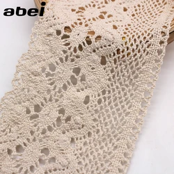 9.5 cm 1 yard Nastro di Pizzo di Cotone Beige pizzo trim Hometexile Divano di Stoffa Apparel Dress Wrap Decorazioni FAI DA TE Patchwork Fatti A Mano