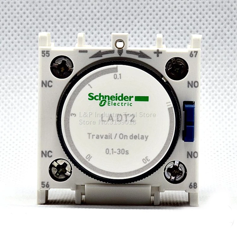 Original Novo Schneider Ladt2 130s Tempo de Atraso Bloco On-delay La-dt2 para Contator Boa Qualidade Atualização para Preto 100