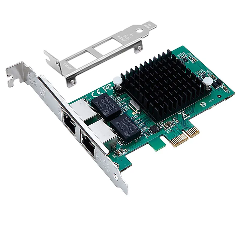 

Intel82575 82575EB Server Desktop Chipset Gigabit PCI-Express Network Card 1000Mbps PCI-E X1 PCIE Double RJ45 Port NIC Adapter