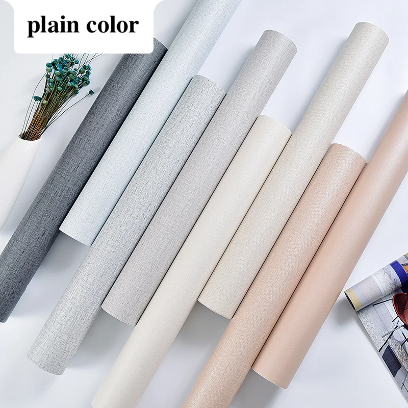 

Self-adhesive Cloth Grain PVC Wall Stickers Livingroom Wallpaper 60cm x 5m Light Gray Beige Pink Blue Green Khaki