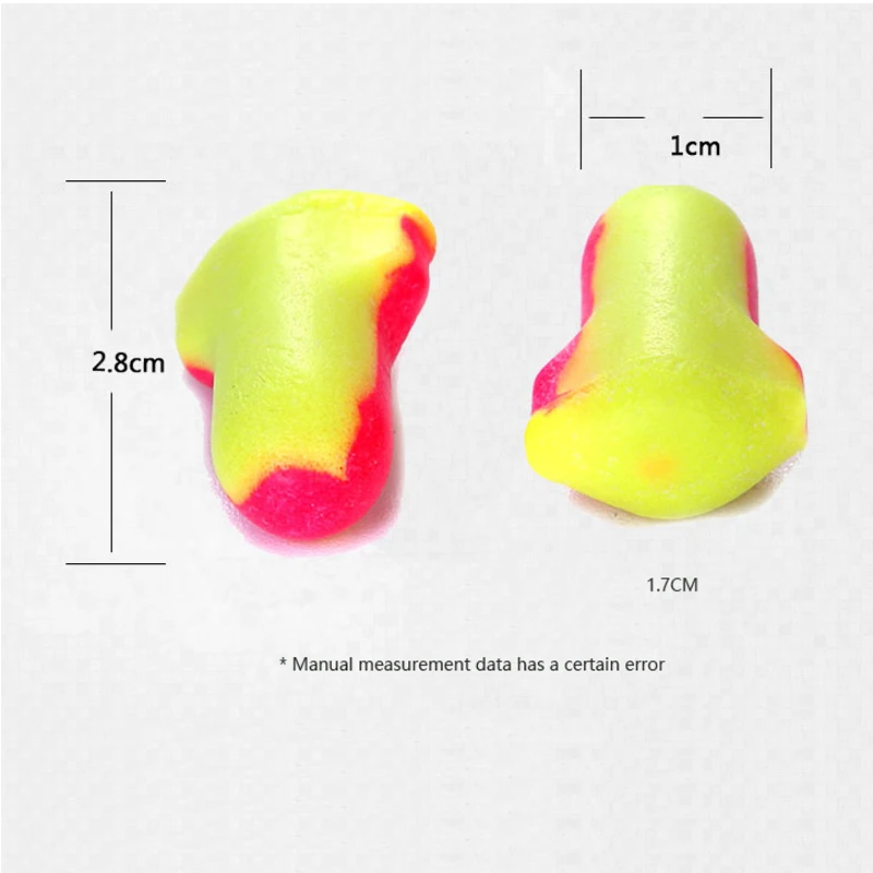 20Pairs Authentic Foam Soft Travel Sleeping EarPlugs Noise Reduction Norope Earplugs Travel Swimming Labor Protective earmuffs