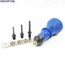 Adaptador de herramienta de remache de M3-M6, adaptador de Taladro Inalámbrico, pistola de Tuercas de remache, batería, máquina remachadora de taladro eléctrico