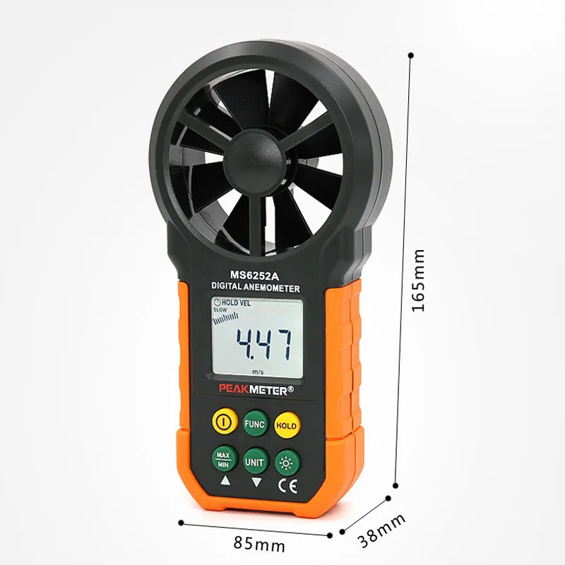 Imagem -03 - Anemômetro de Alta Precisão Anemômetro Industrial Instrumento de Medição da Velocidade do Vento e Temperatura do ar Anemômetro Digital Ms6252