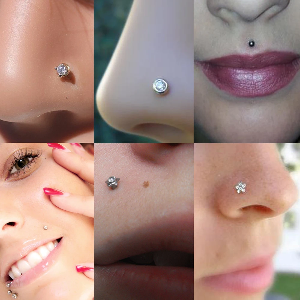 Non Piercing Strong Magnetic Lip Labret Studs Magnetic Earrings Ear Studs Nose Lip Ring Stainless Steel Body Piercing Jewelry view 5